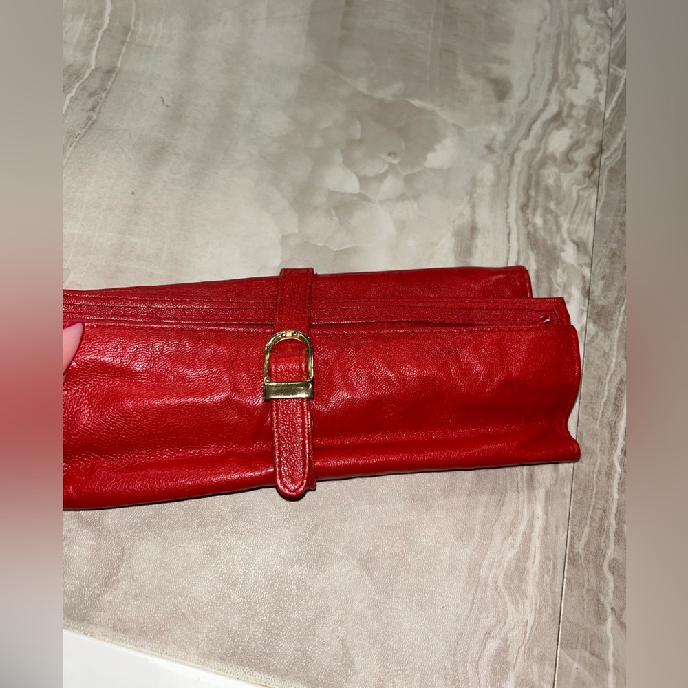 Leather Red jewelry holder